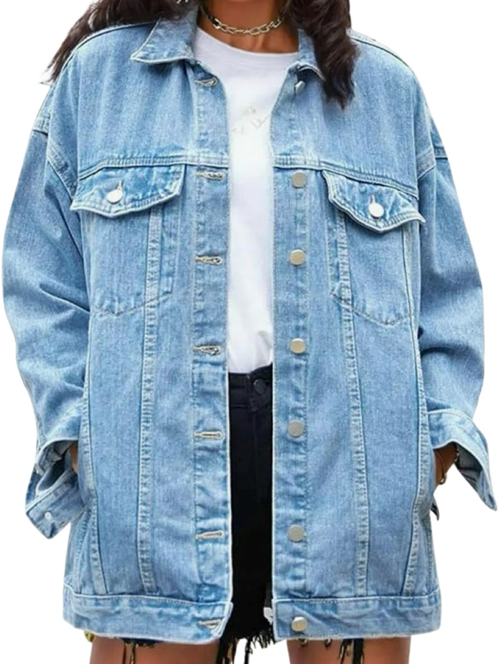 NWT Omoone oversized denim jacket, medium